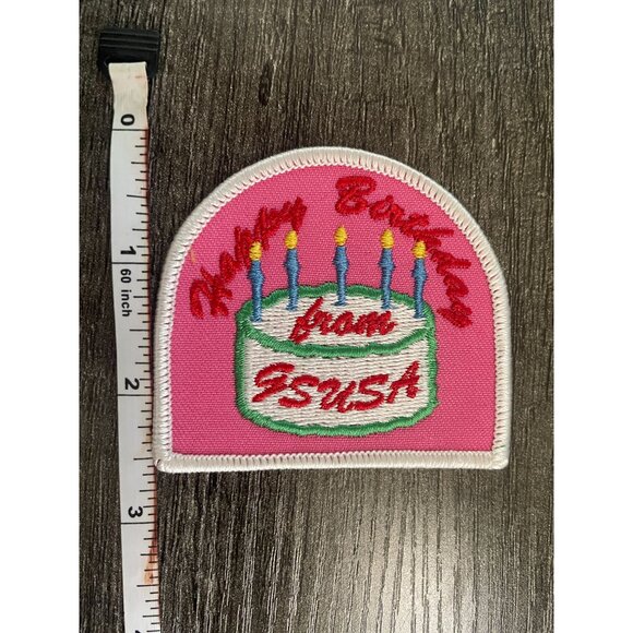 Girl Scouts HAPPY BIRTHDAY FROM GSUSA Birthday Cake & Candles Patch - Picture 3 of 6